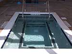 Hot Tub with precast saftey grip bullnose coping
